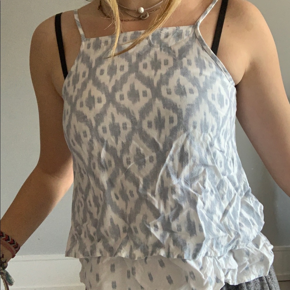Blue Boho Patterned Tank Top - Picture 2 of 3